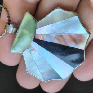 Vintage handmade sterling silver pendant.